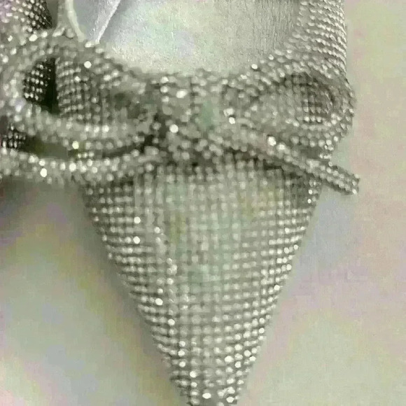 NWOT. Steve Madden Crystal Bow Pointed Toe Rhinestone Ballet Shoe. Size … - Picture 5 of 5